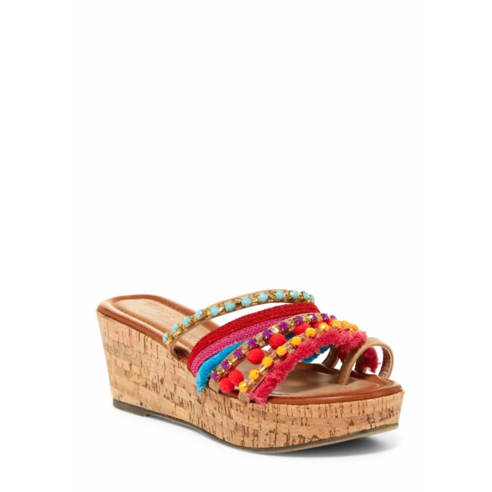 Vintage Havana Embellished Slide Sandal